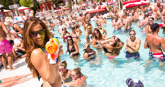 Las Vegas pool party dayclub cabana